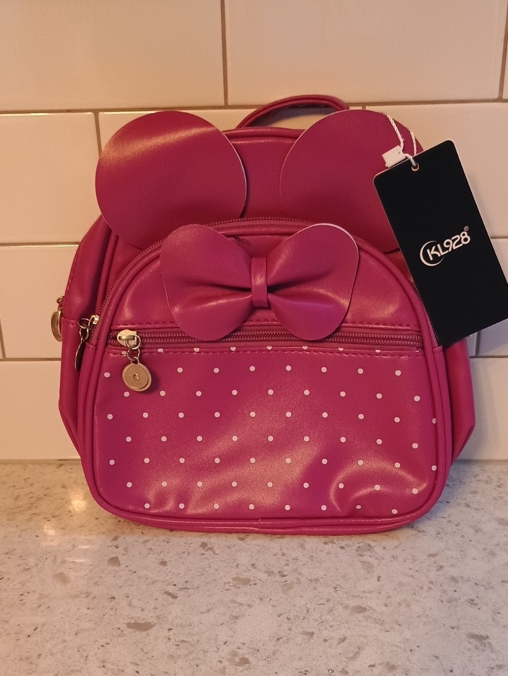 NWT Kids Bow & Ears Mini Backpack - Pink